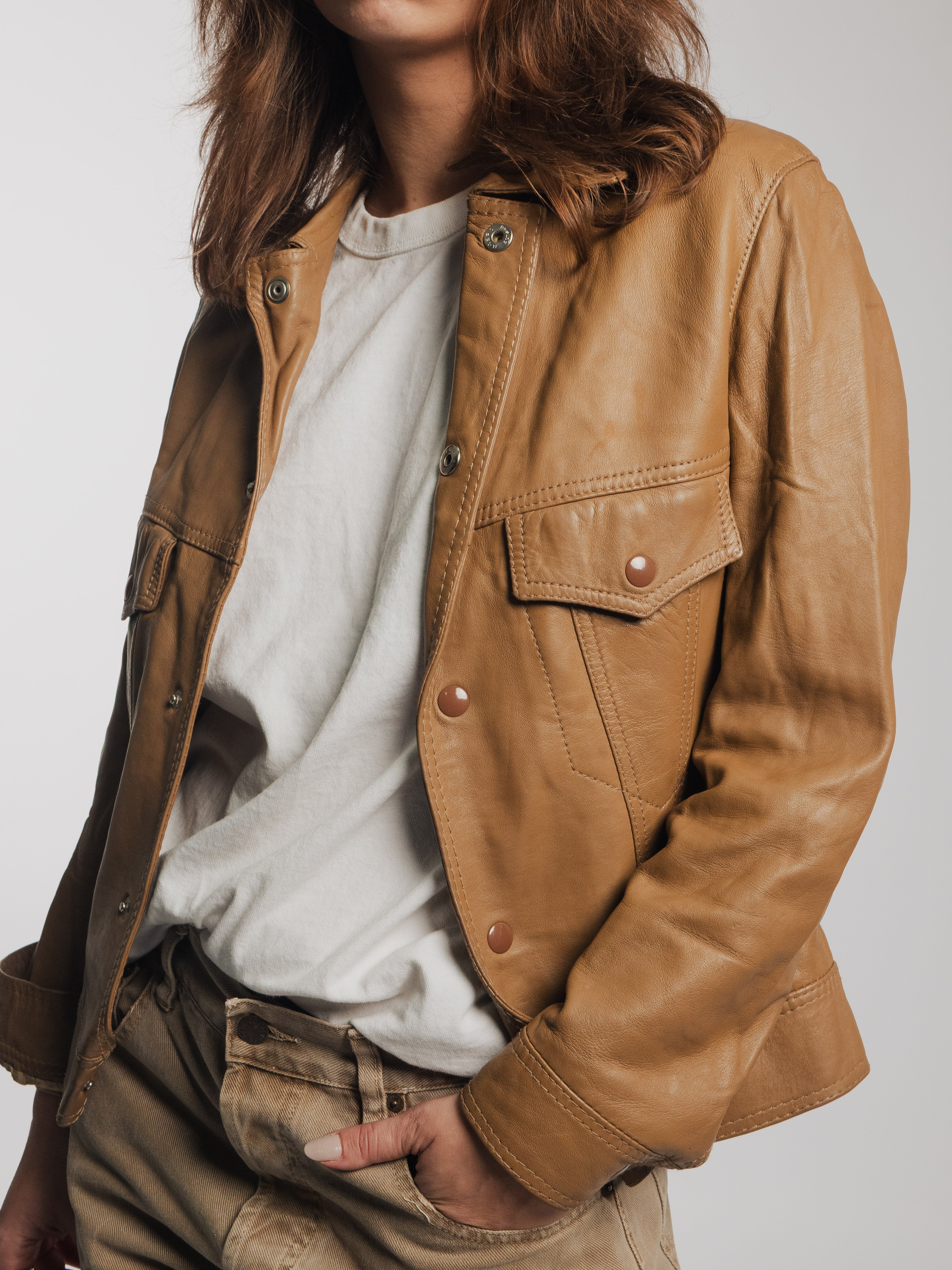 Light Brown Leather Jacket