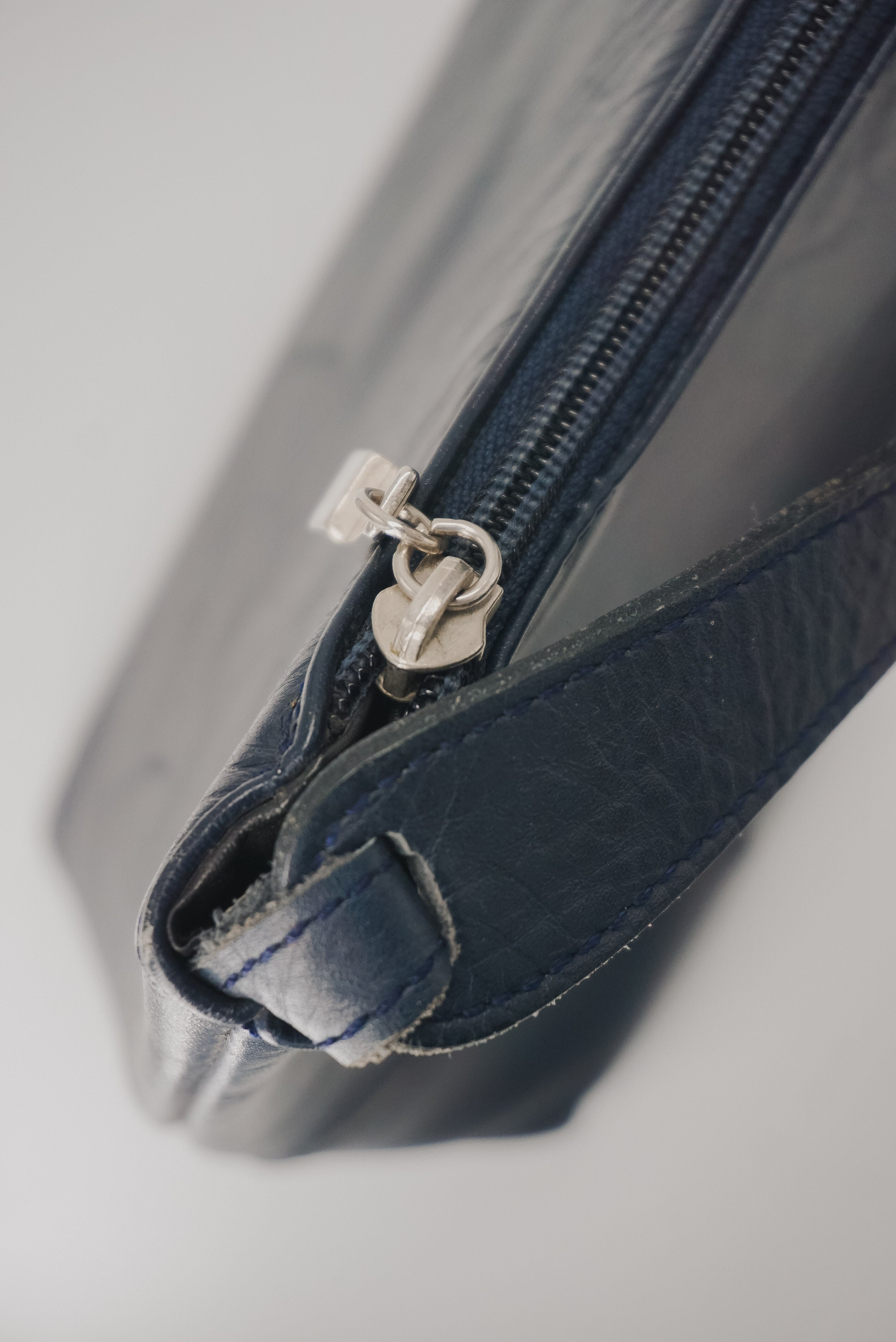Navy Blue Baguette Bag