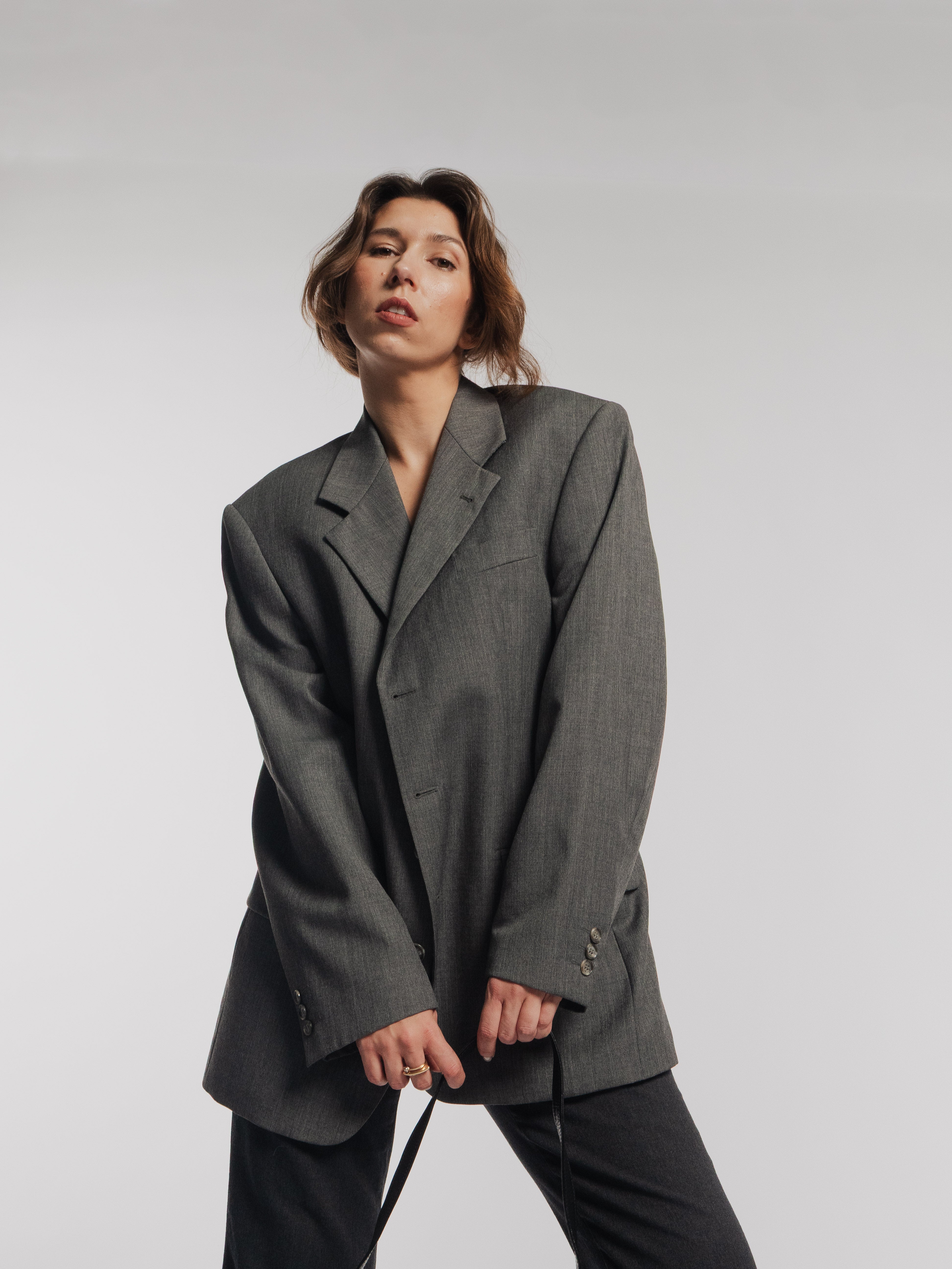 Gray Wool Blazer