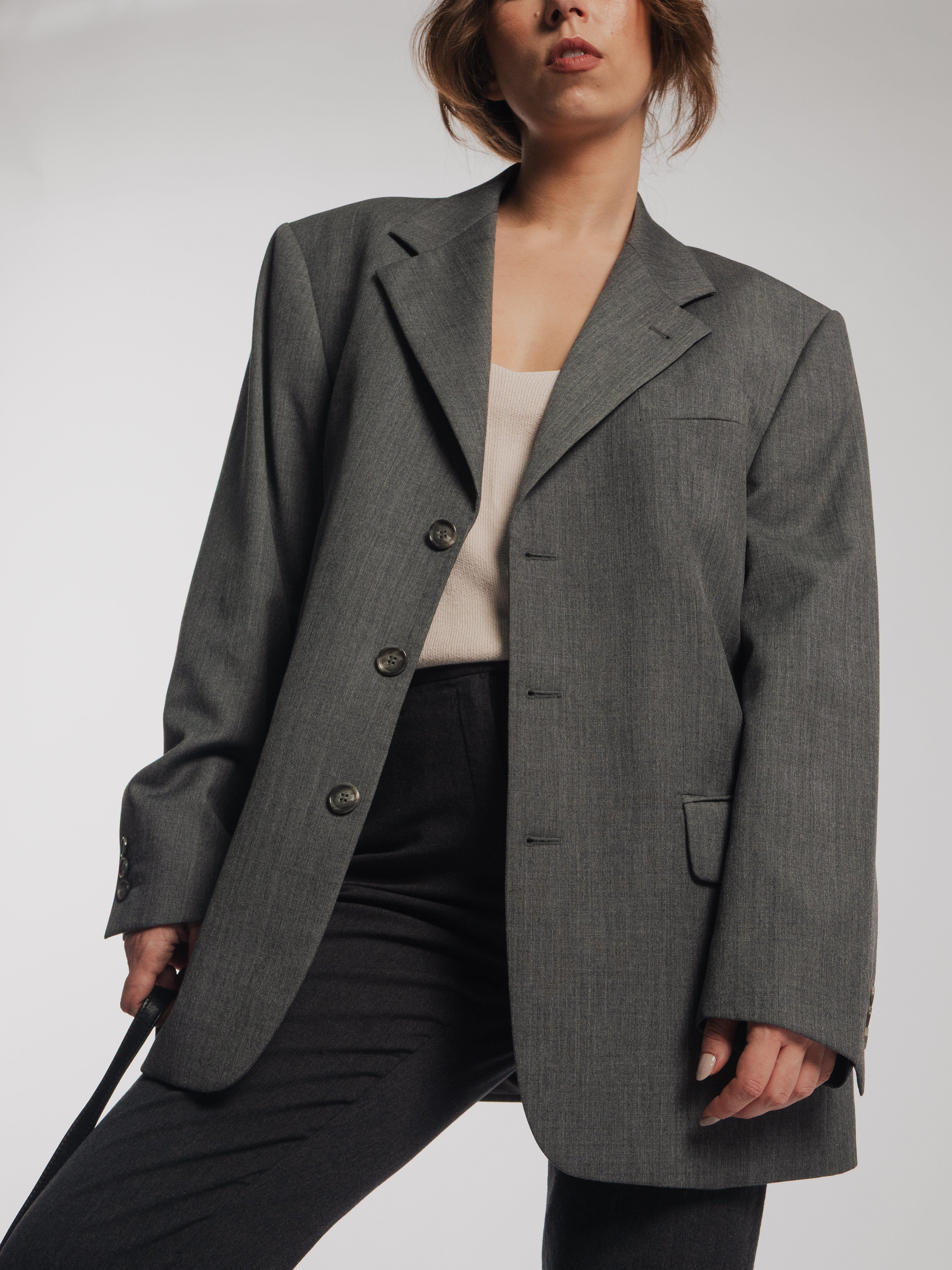 Gray Wool Blazer