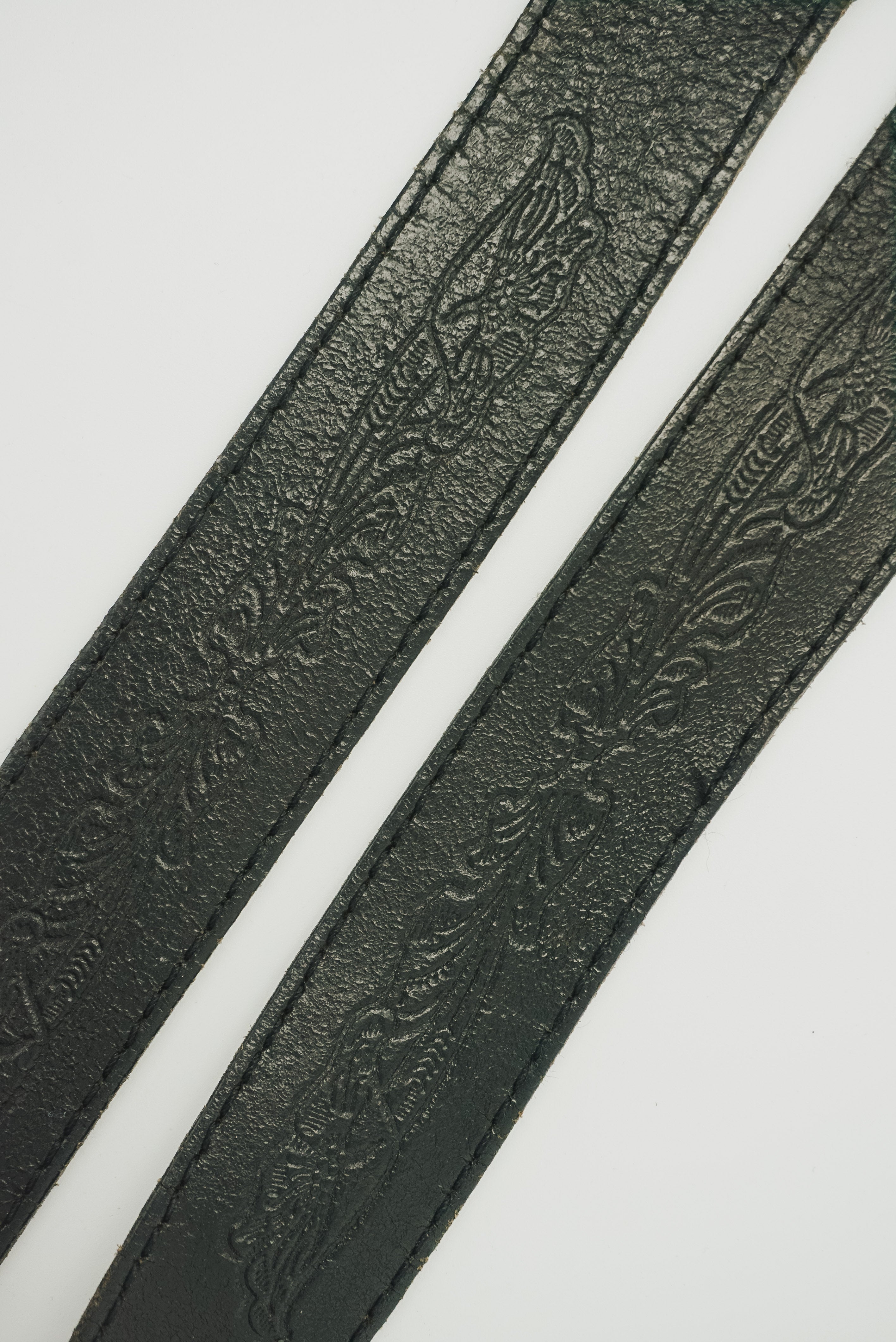 Rustic Black Leather Belt