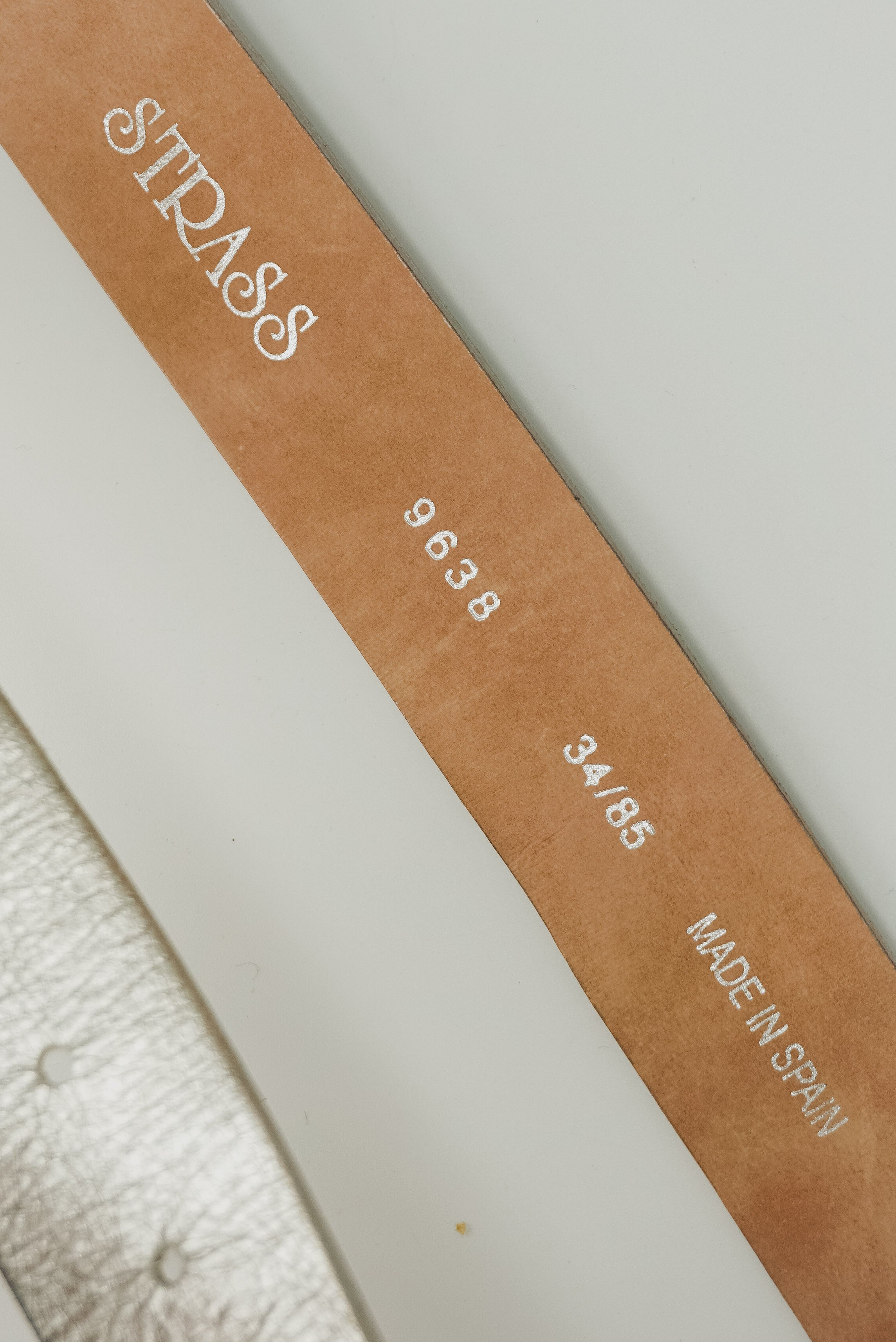 Silver Leather Belt