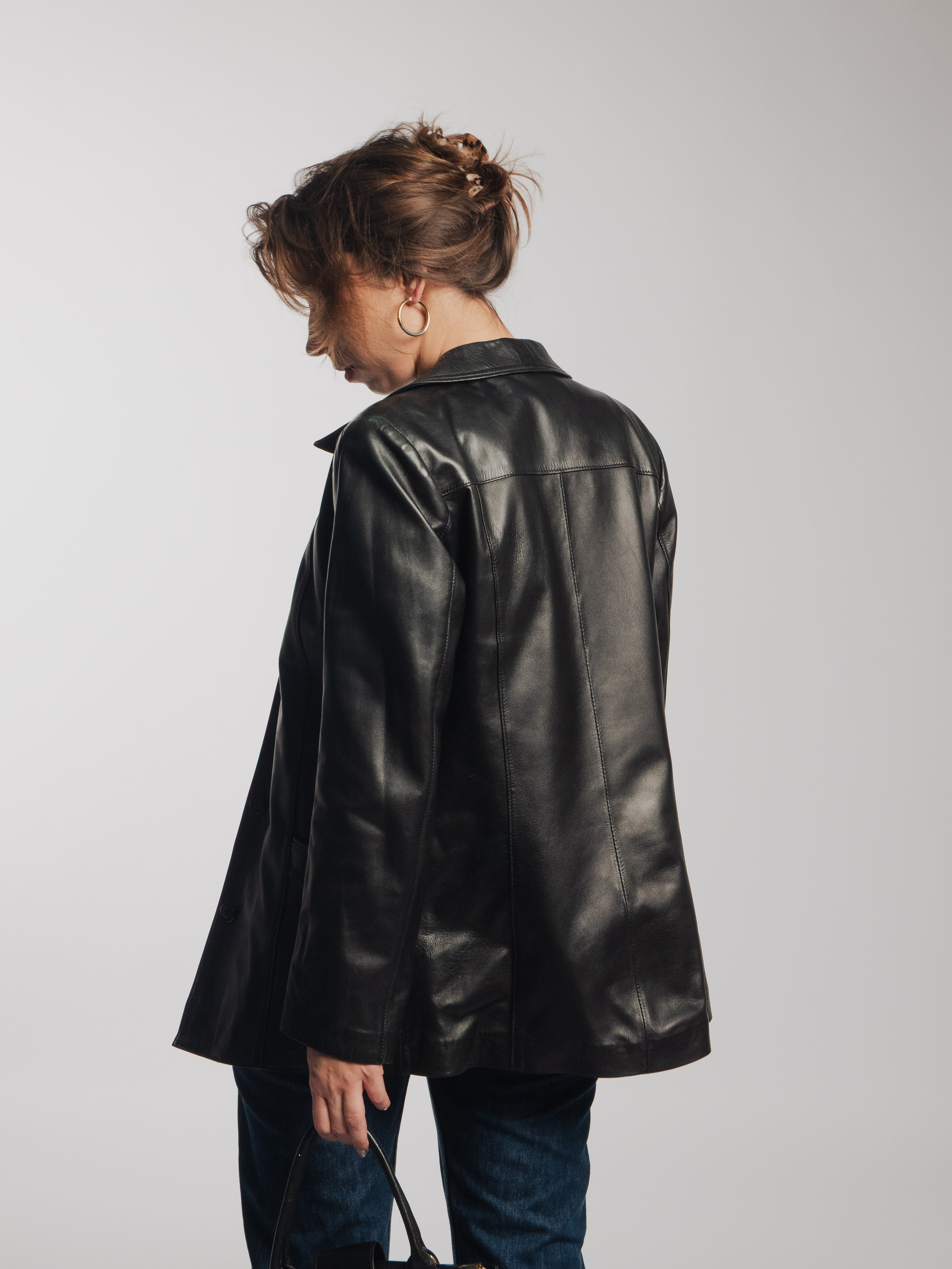 Slim Fit Black Leather Jacket