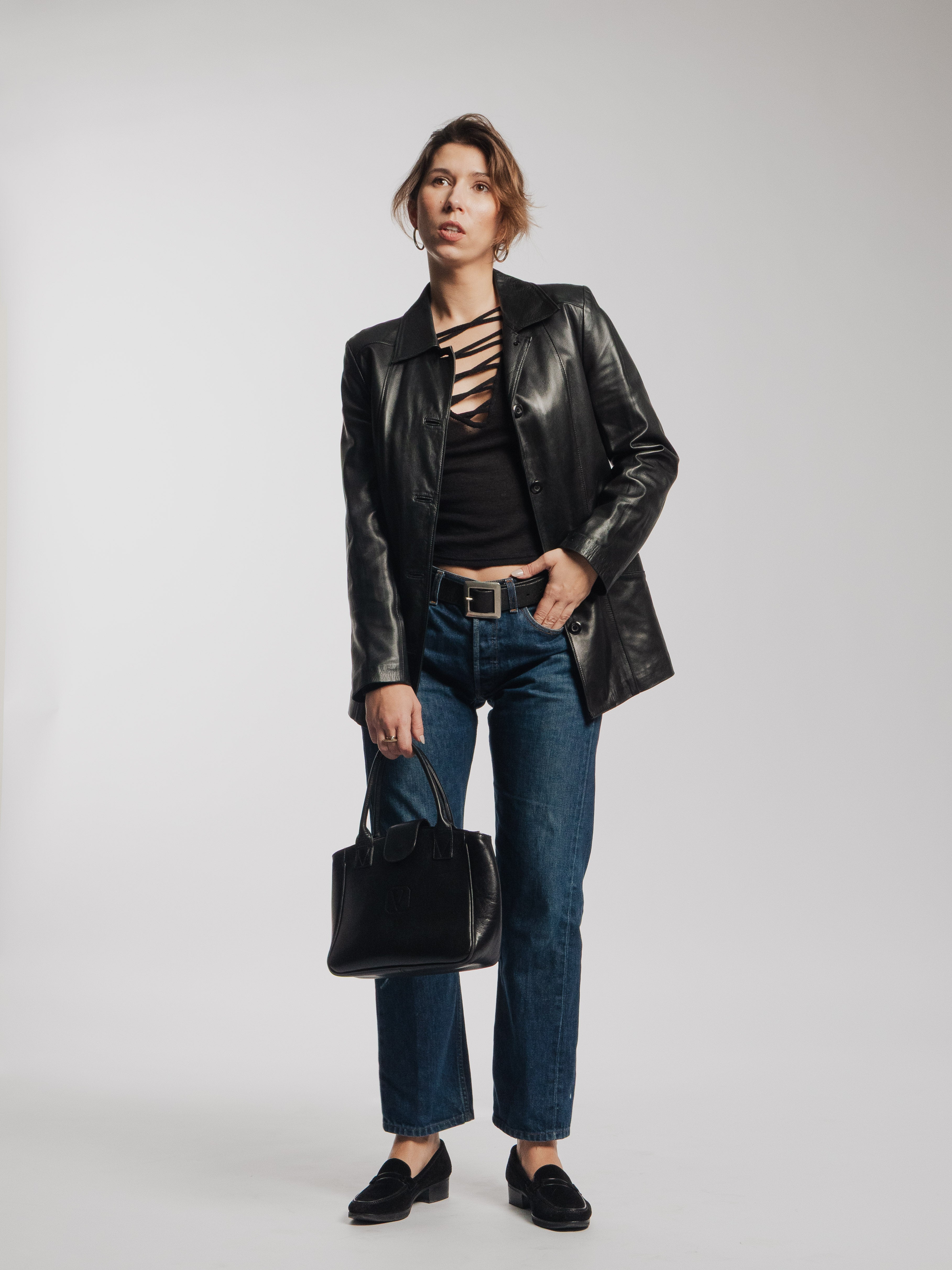 Slim Fit Black Leather Jacket