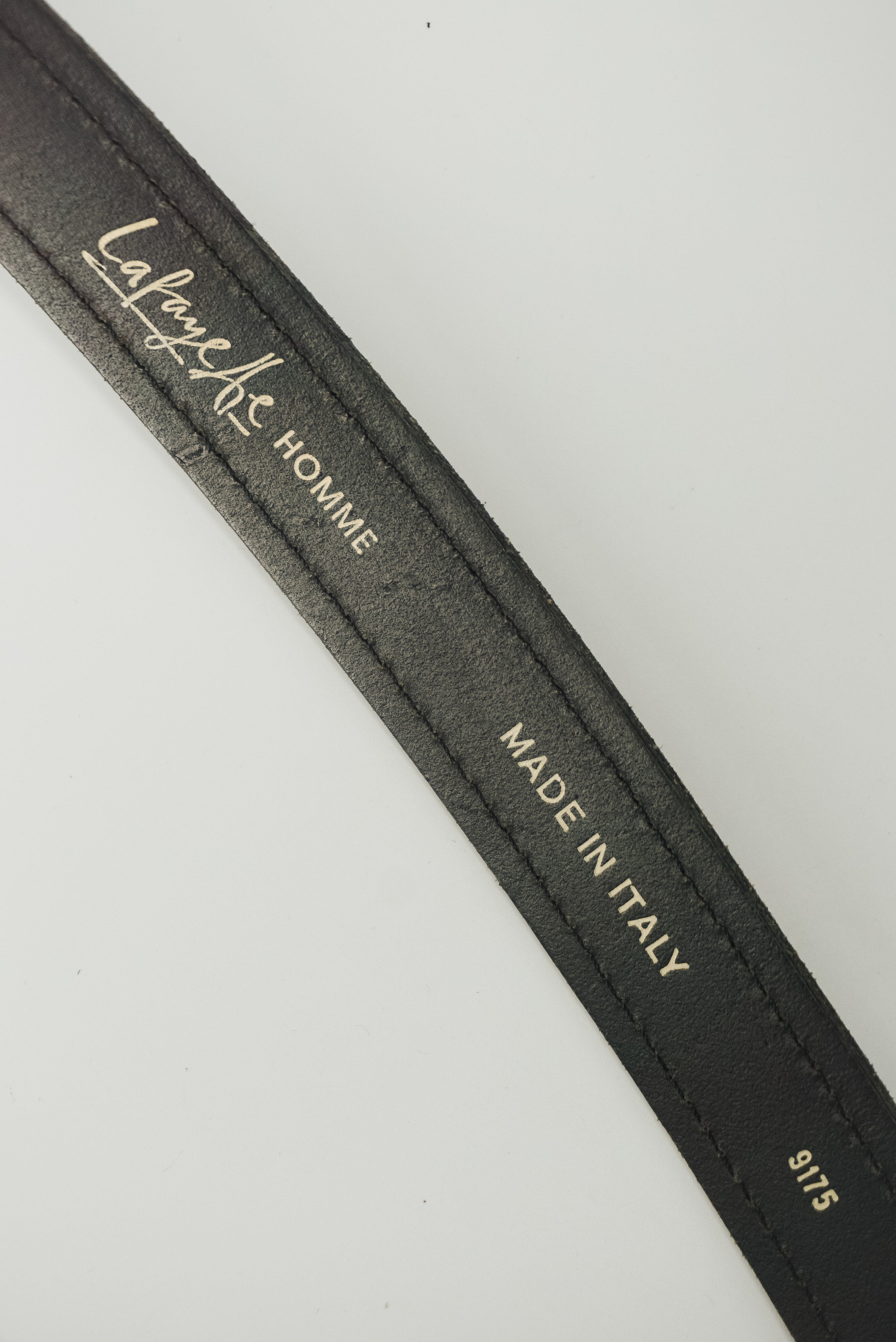 Thin Black Leather Belt