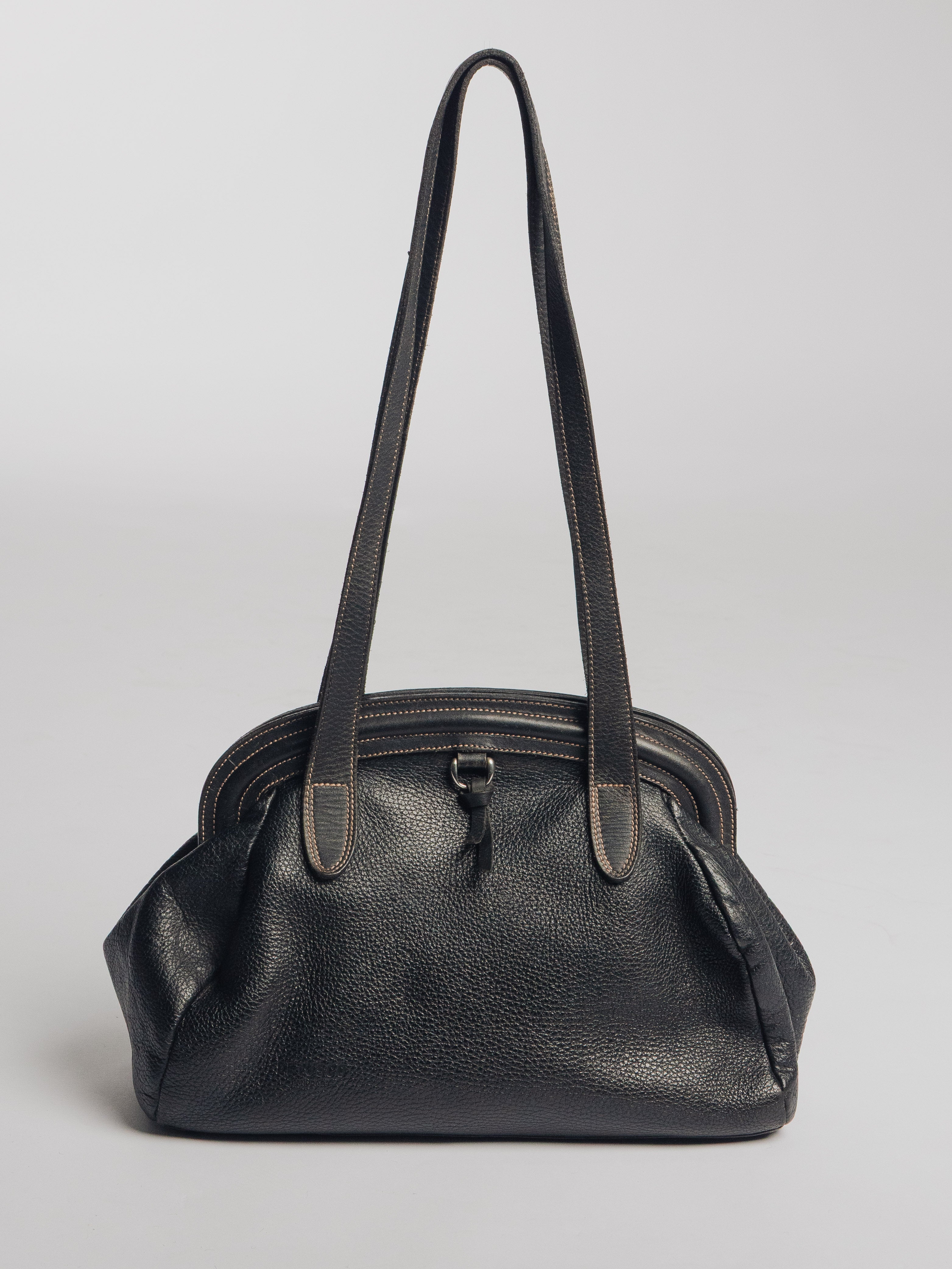 Vintage Black Leather Bag