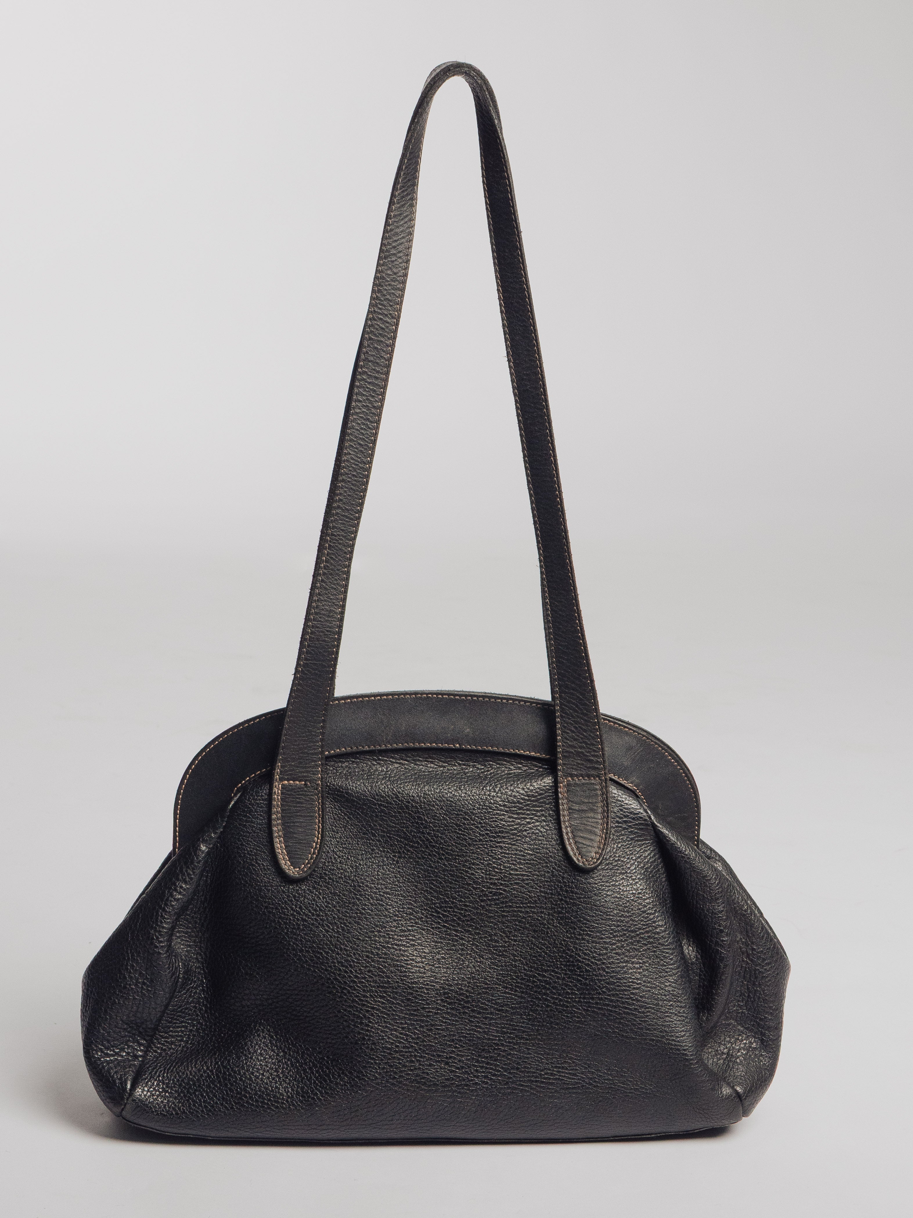 Vintage Black Leather Bag