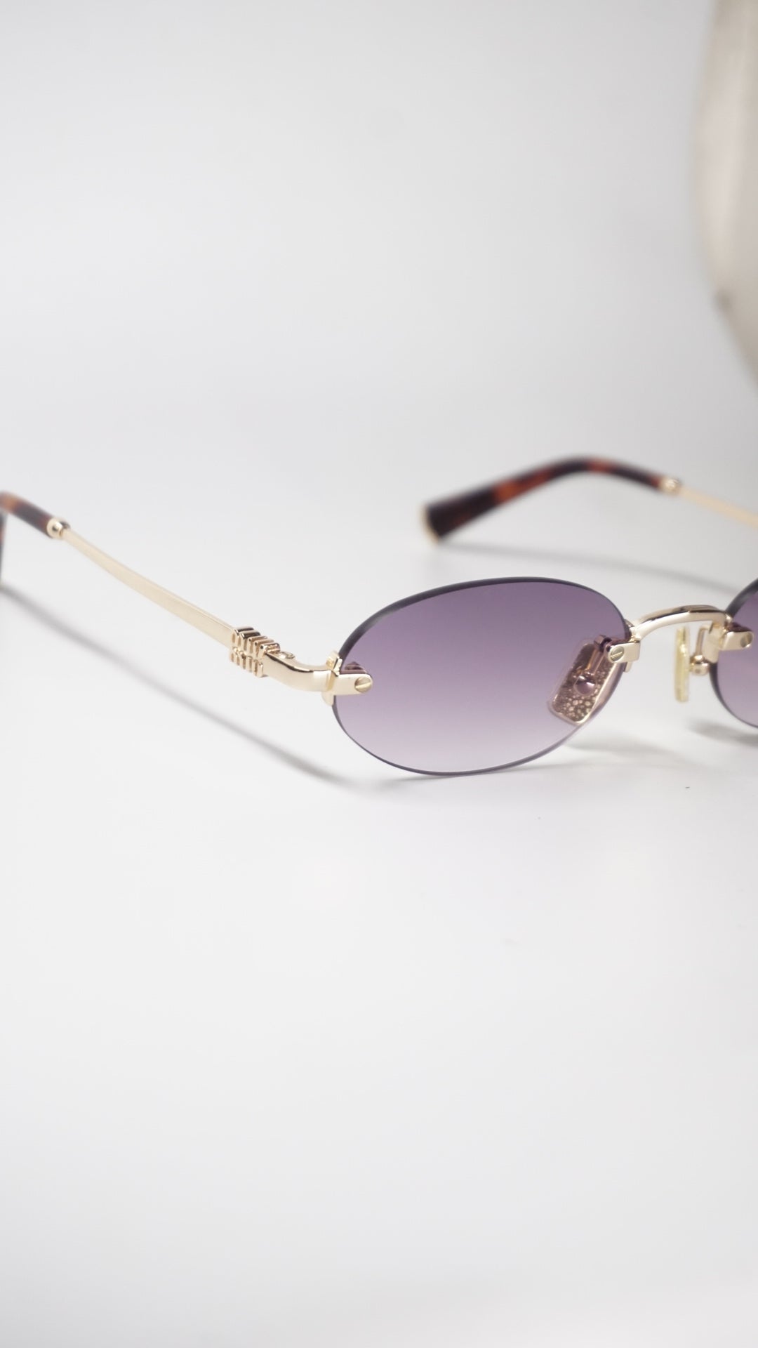 Purple Rimless Shades
