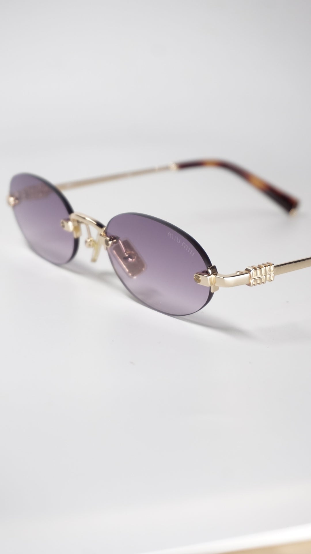 Purple Rimless Shades