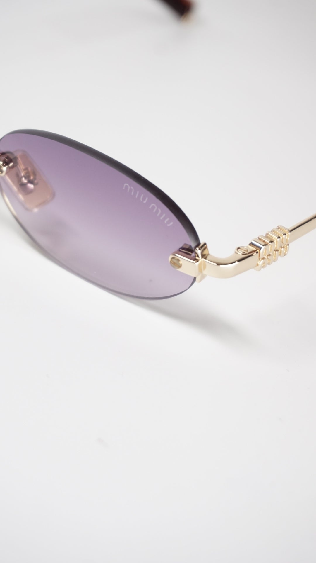 Purple Rimless Shades
