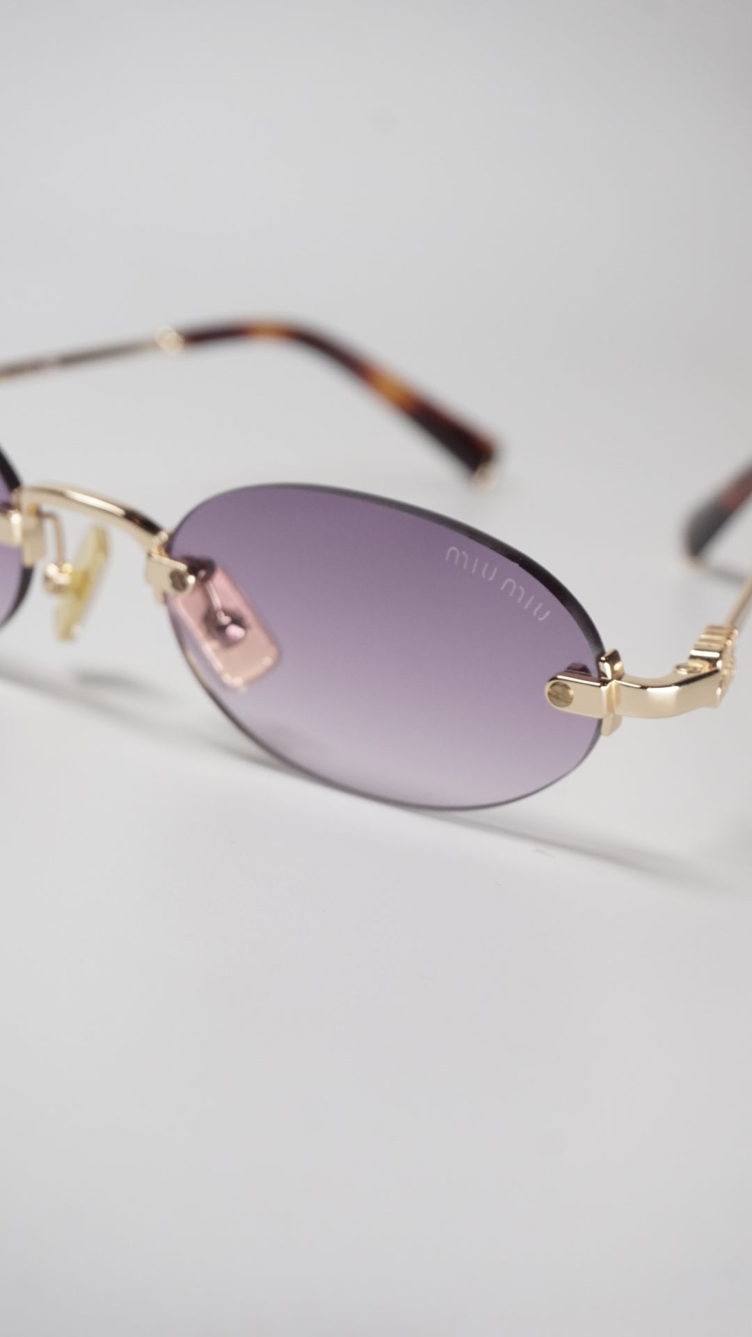 Purple Rimless Shades