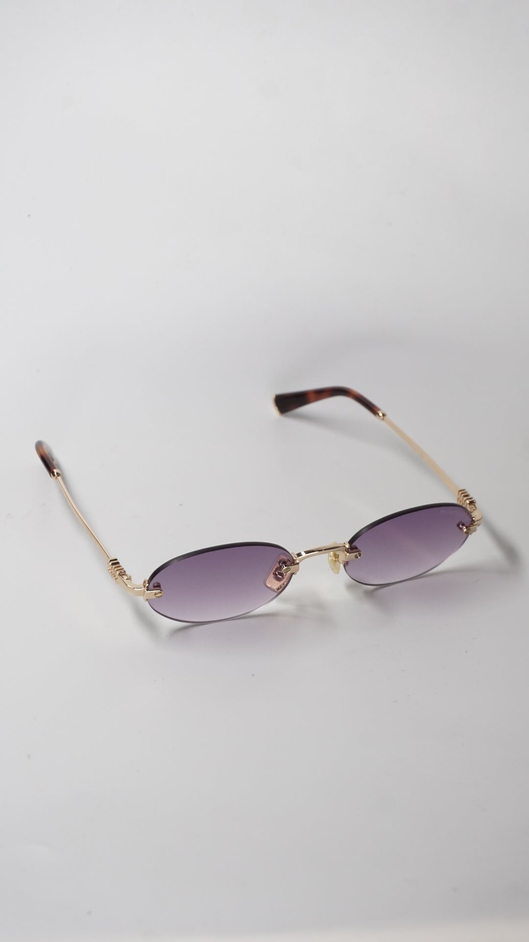 Purple Rimless Shades