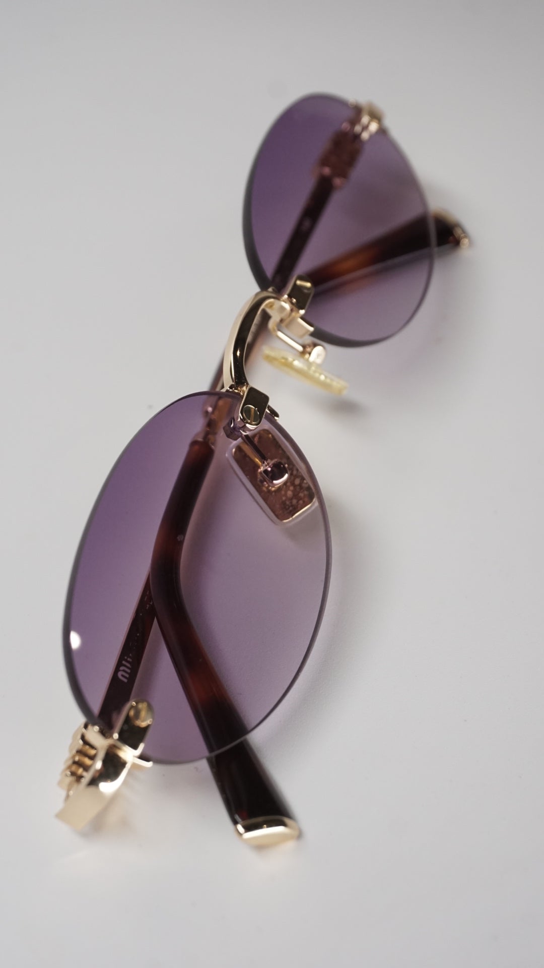 Purple Rimless Shades
