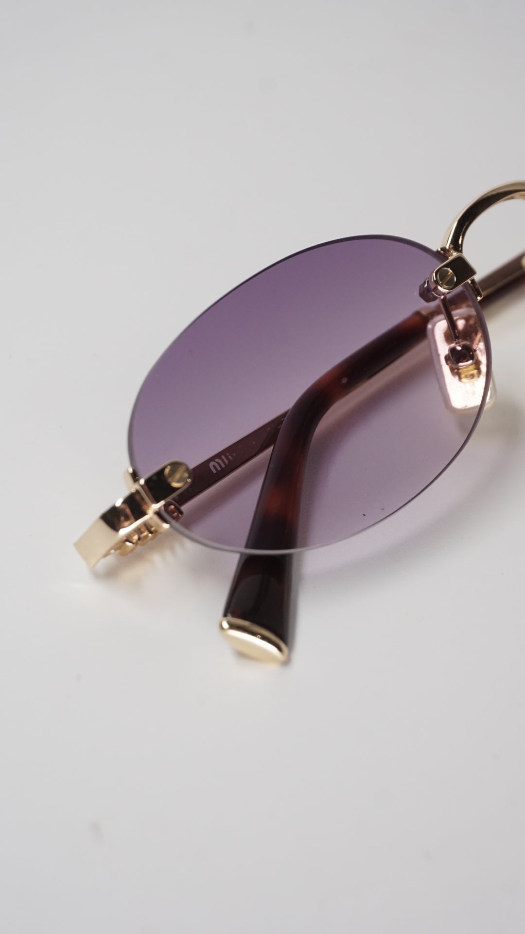 Purple Rimless Shades