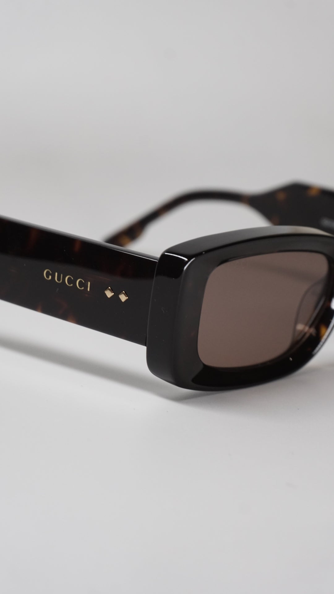Rectangular Chocolate Brown Sunglasses