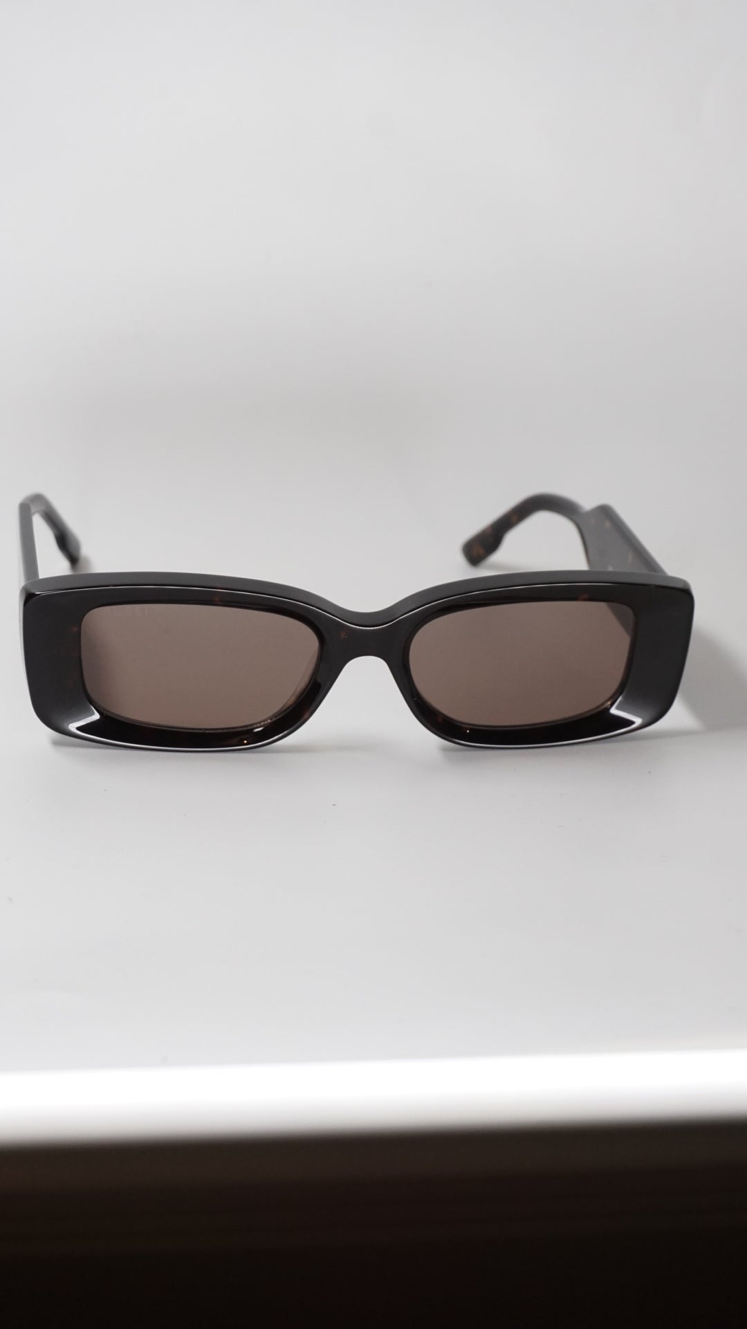 Rectangular Chocolate Brown Sunglasses