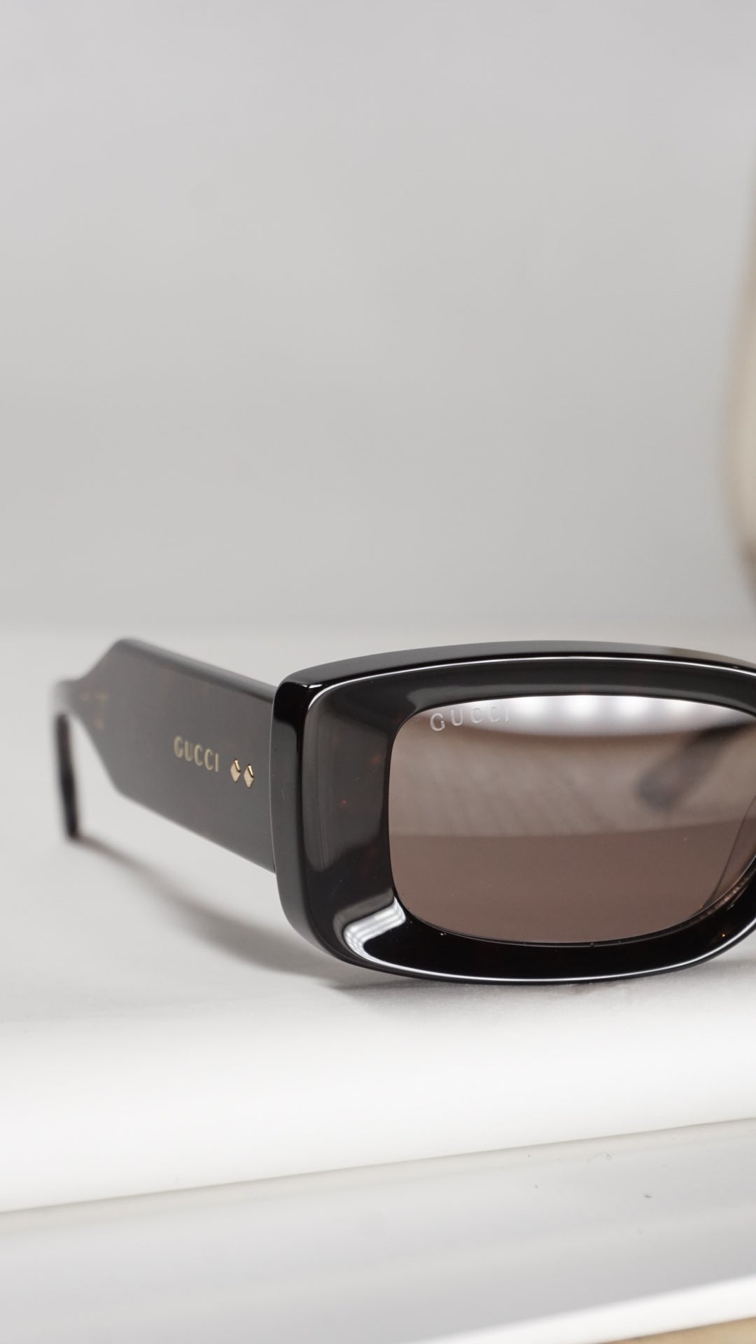 Rectangular Chocolate Brown Sunglasses