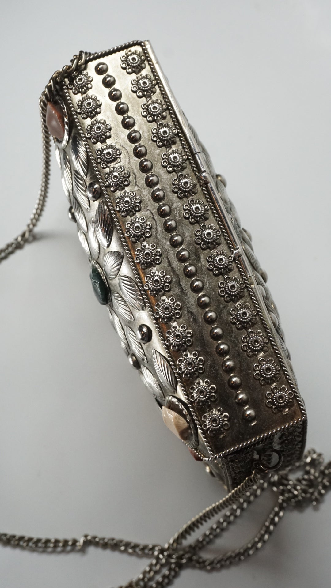 Silver Blossom Evening Bag