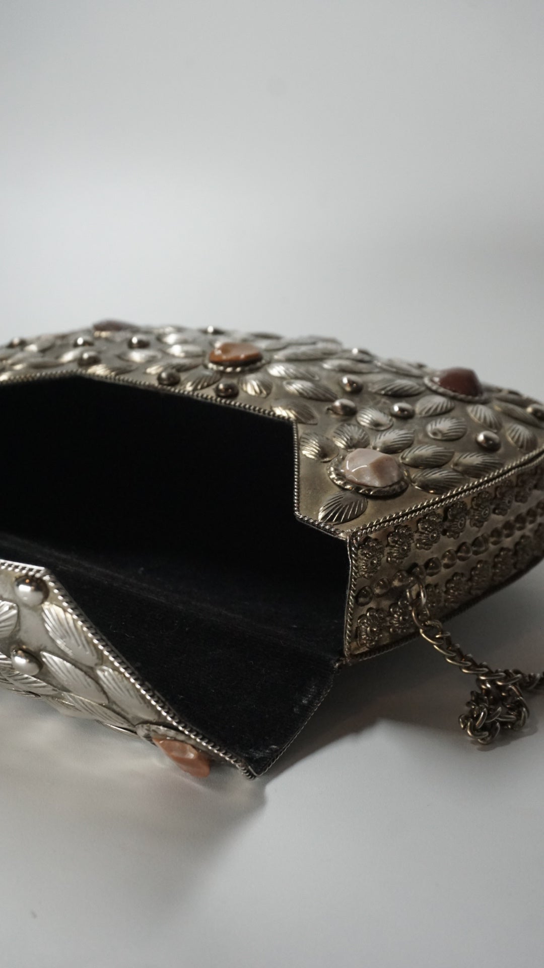 Silver Blossom Evening Bag