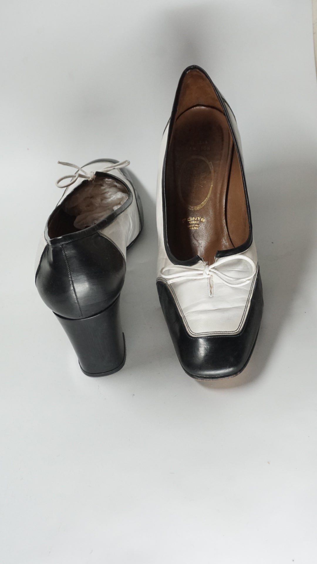 Black & White Elegance with White Bow
