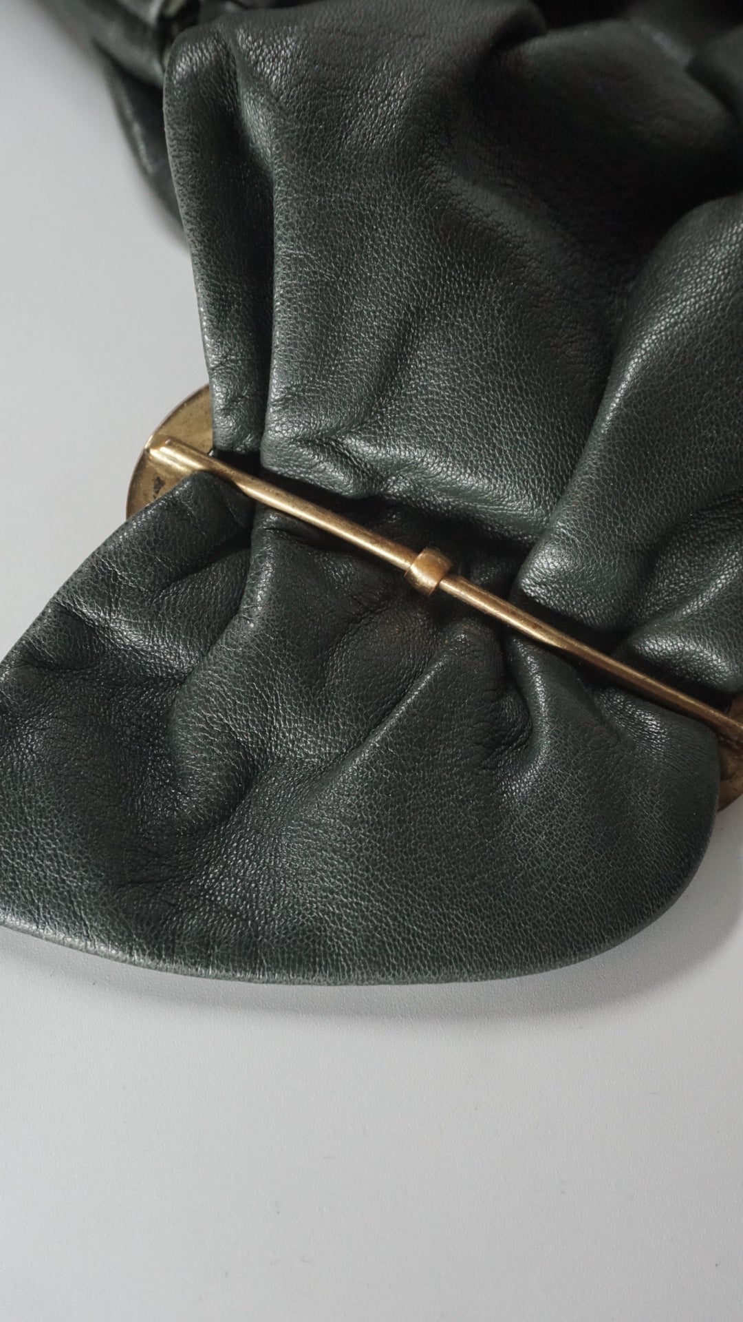 80´s Green Leather Hand Bag