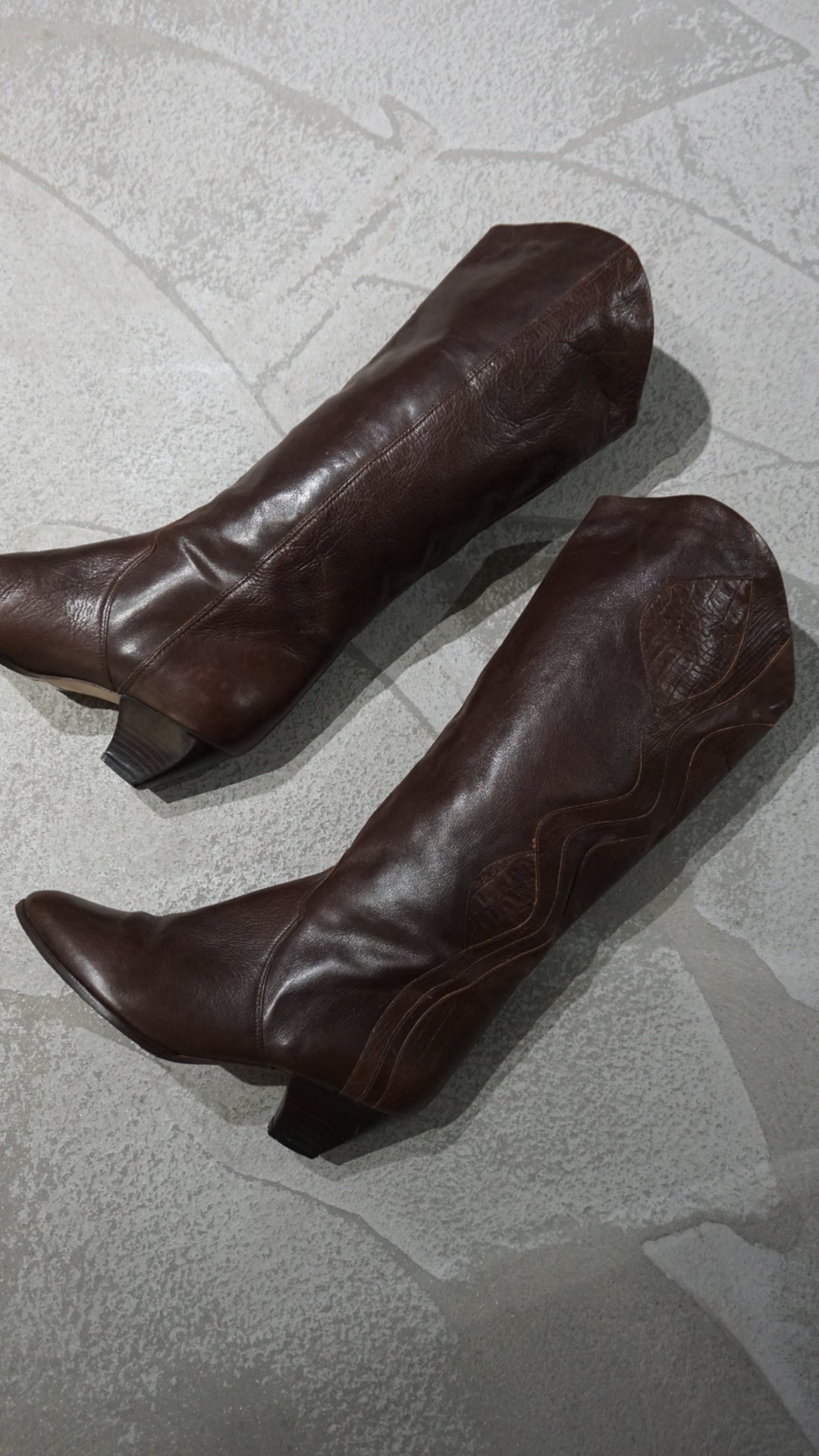 Vintage natural leather boots