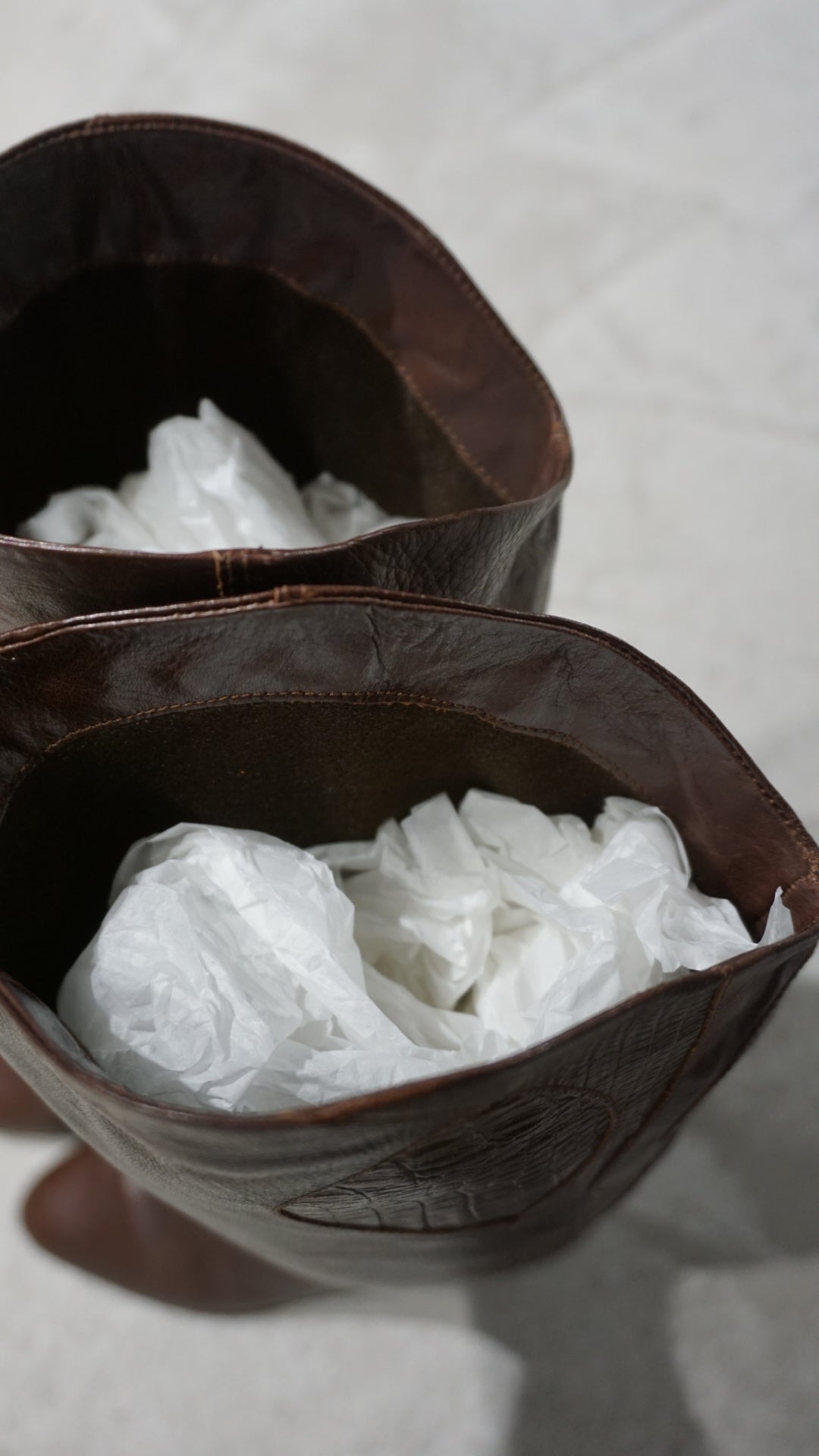 Vintage natural leather boots