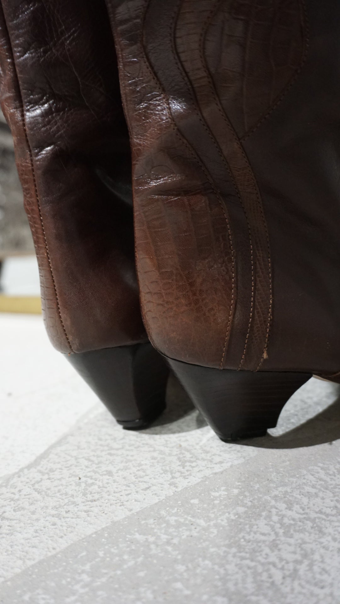 Vintage natural leather boots