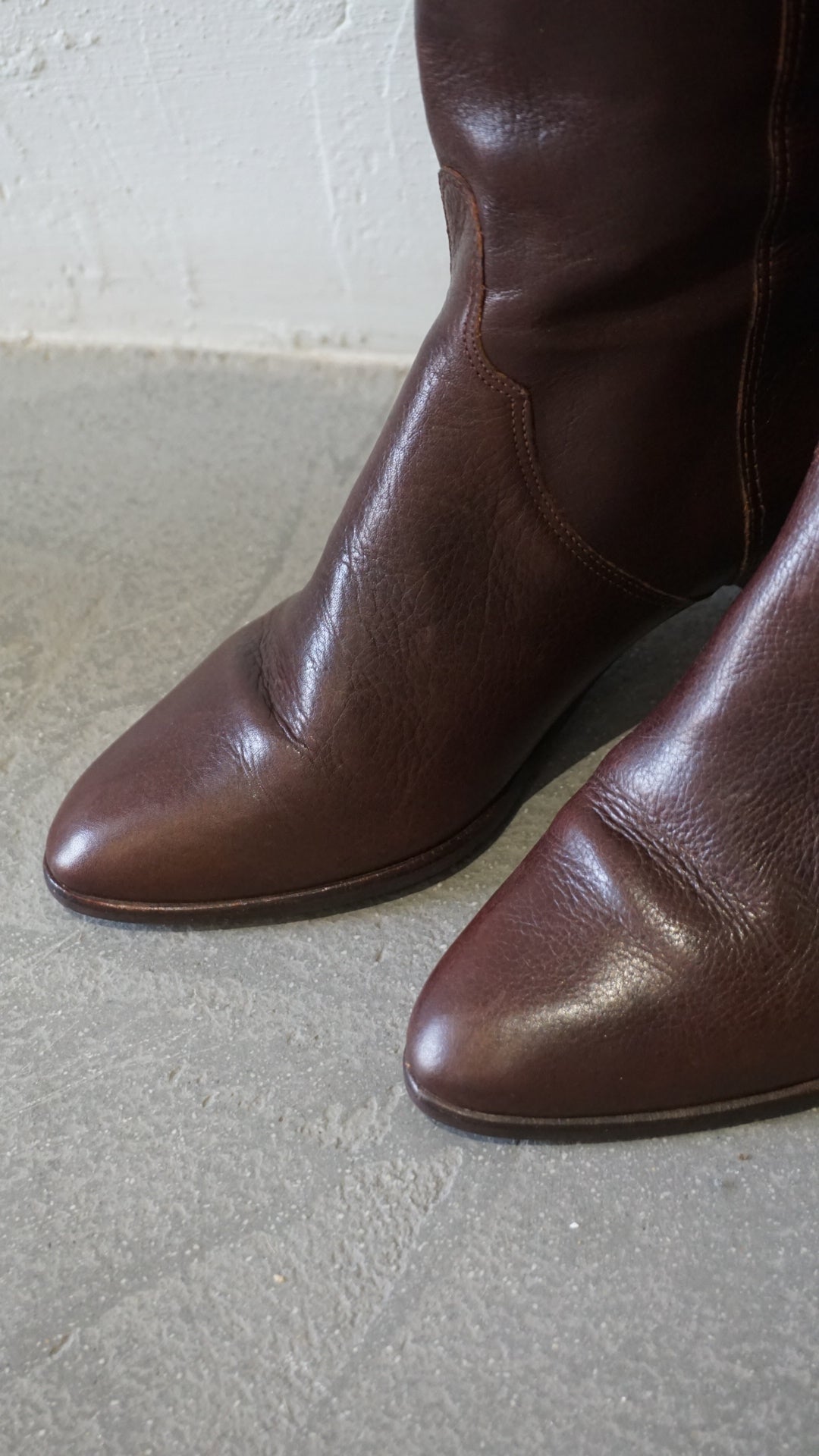 Vintage natural leather boots