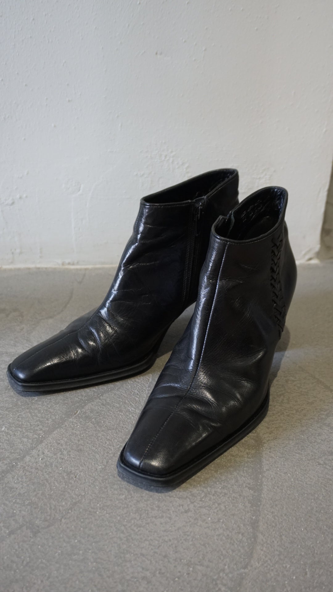 Vintage black ankle boots