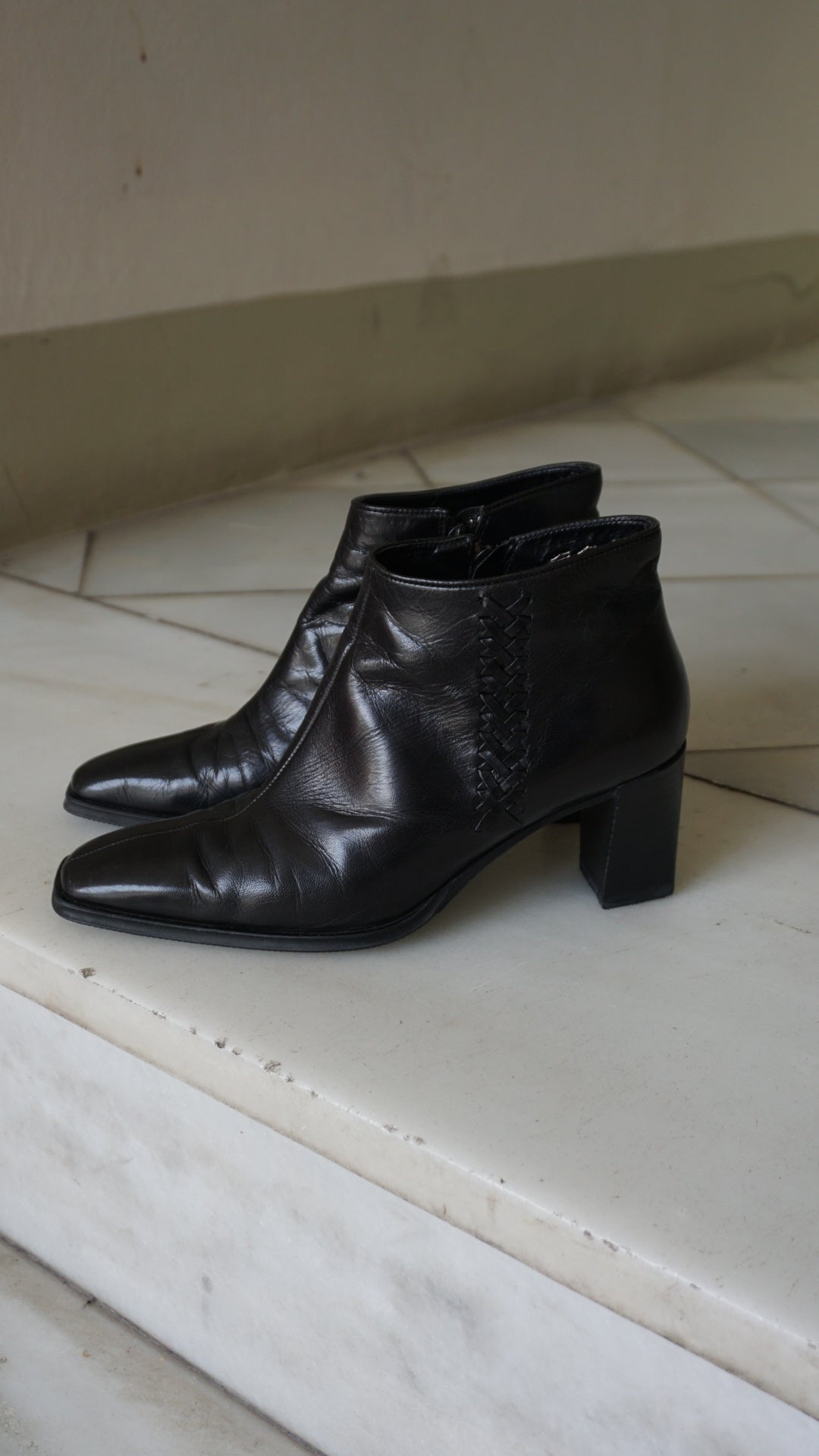 Vintage black ankle boots