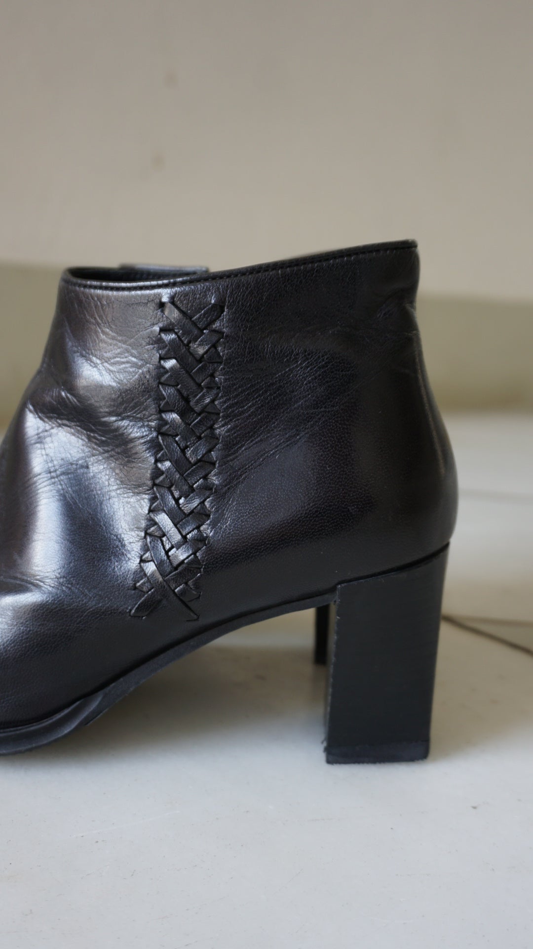 Vintage black ankle boots